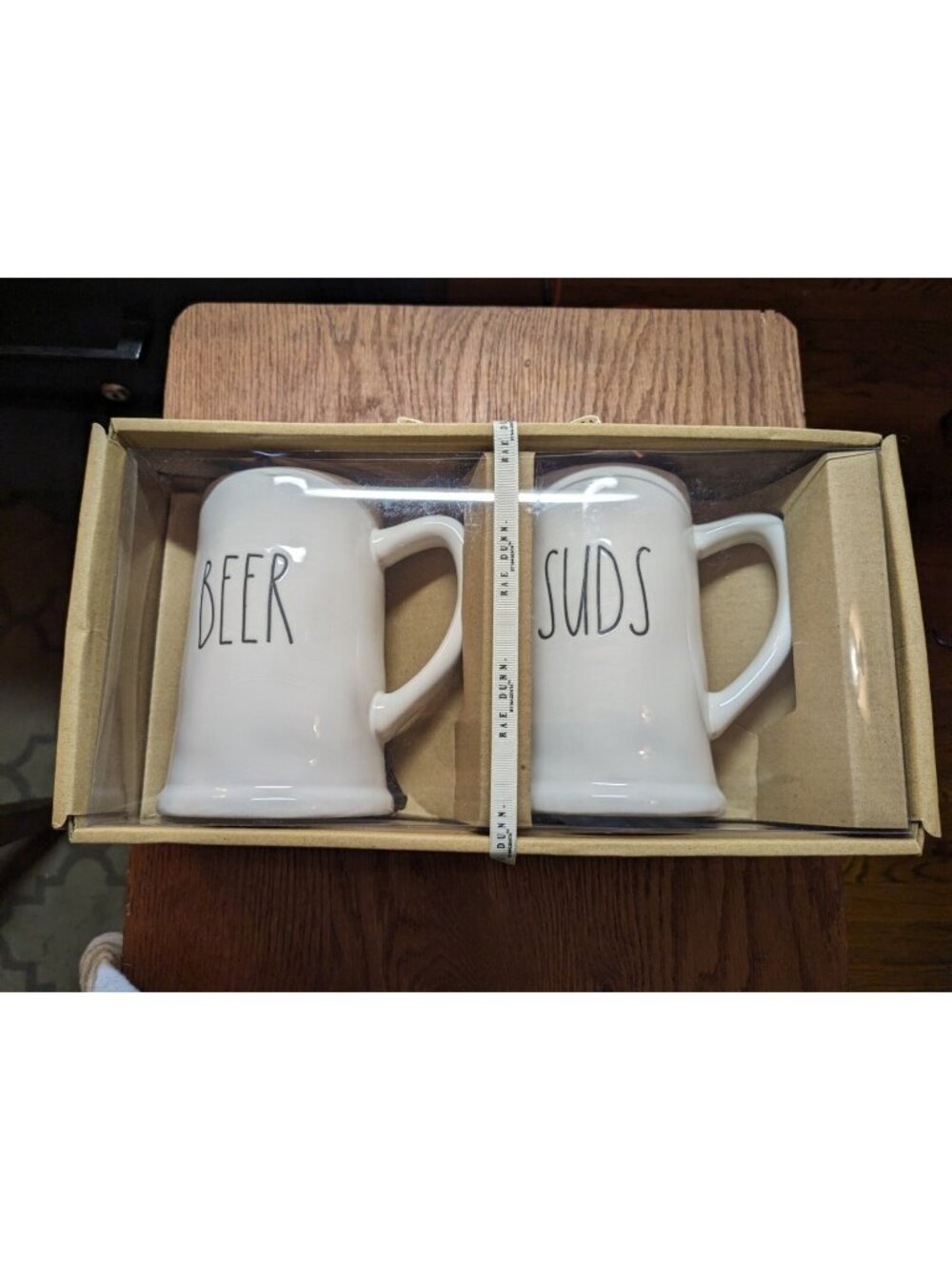Rae Dunn White Beer And Suds Mugs Brand New In Box